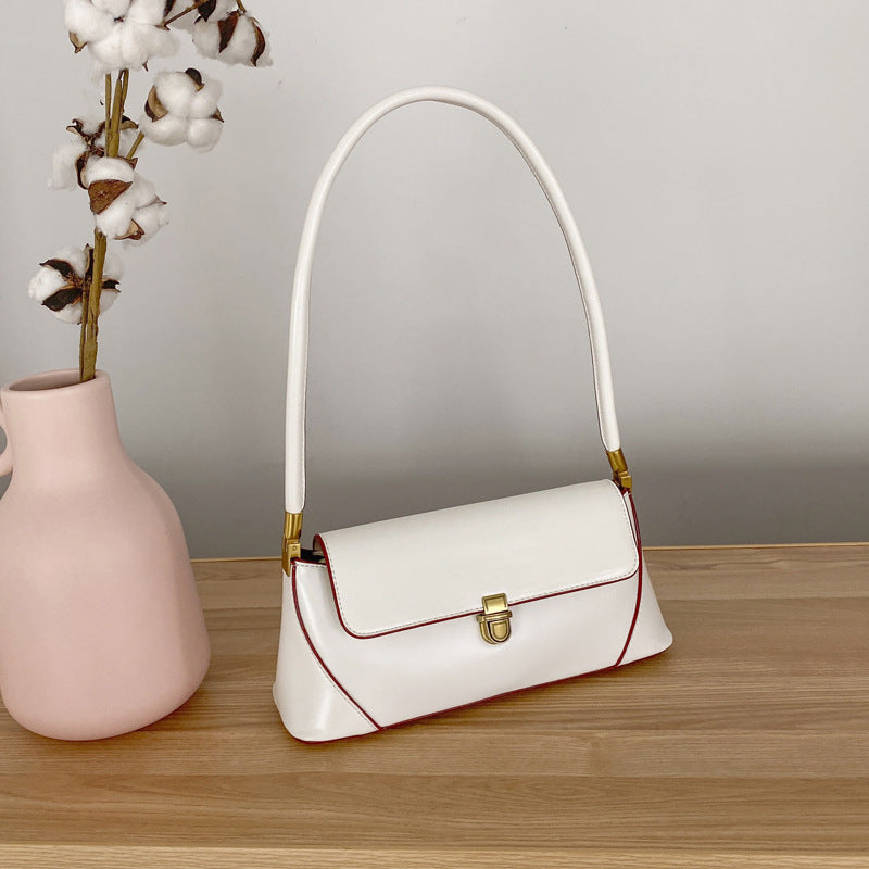Fiorelle Women's Parisian Baguette Satchel – Vintage Underarm Bag with Convertible Strap & Timeless Textured Leather