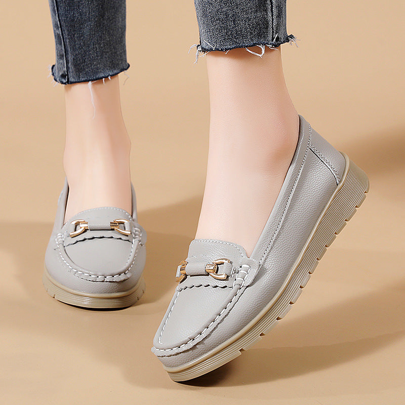 Fiorelle Women's CloudStep Split Leather Driving Moccasins - Slip-On Cushioned Flats for Commuting & Leisure