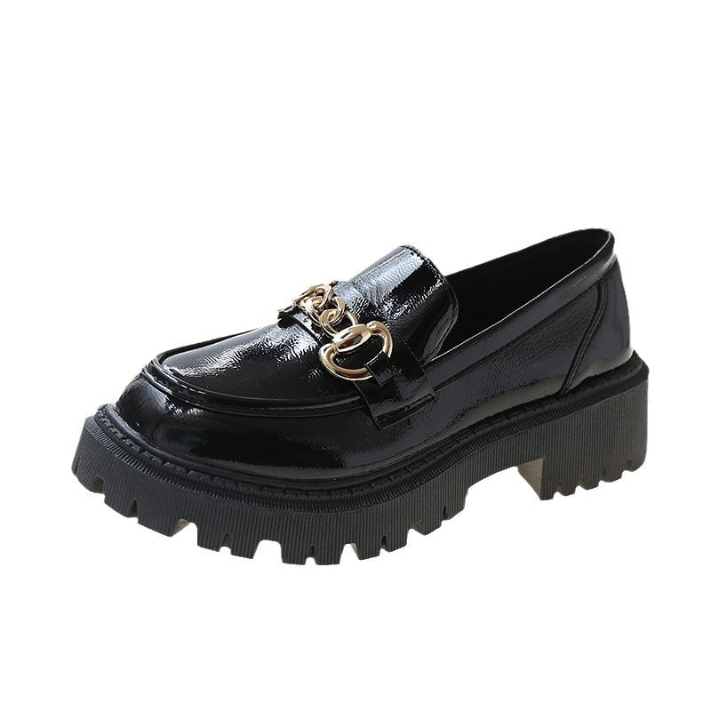 Fiorelle Women's Plus Size British Style Leather Platform Slip-On Loafers