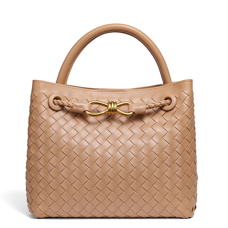 Fiorelle Women's Artisan Weave Tote - Expandable Crossbody with Butterfly Motif & Structured Silhouette
