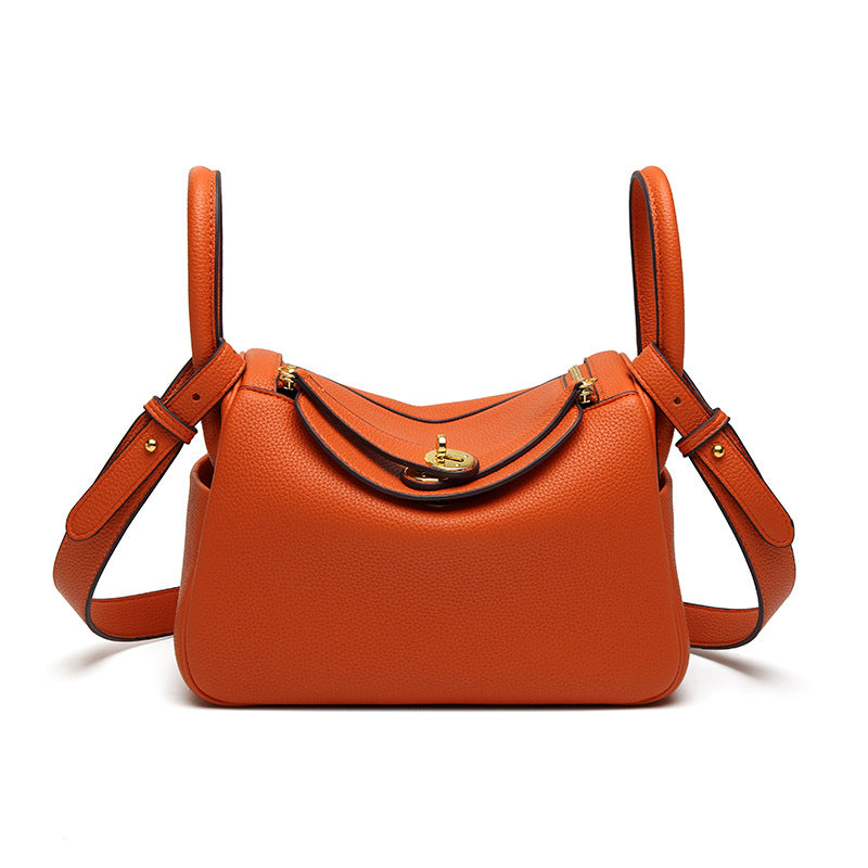 Fiorelle Women's Orsay Pebbled Bucket — Artisan-Stitched Top-Grain Leather Tote with Convertible Carry & Structured Silhouette