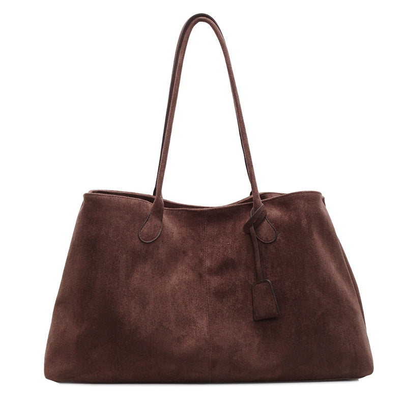 Fiorelle Women's Luxe Suede Minimalist Tote Bag — Spacious Carryall with Curated Everyday Elegance