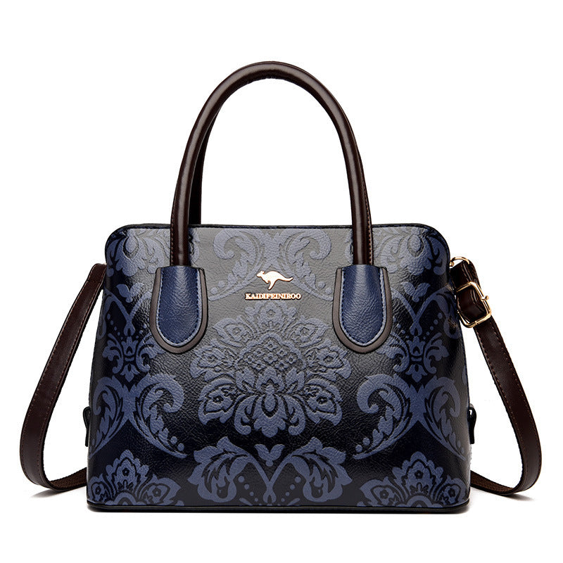 Fiorelle Women's Gilded Heirloom Satchel - Hand-Tooled Embossed Leather Convertible with Timeless Architecture & Artisan Legacy