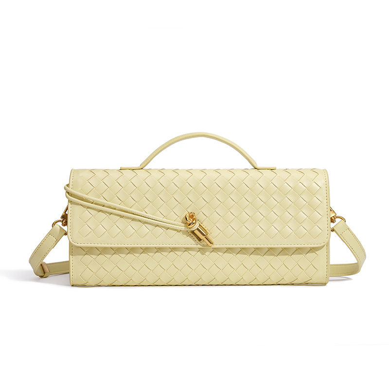 Fiorelle Women's Celestial Baguette Clutch - Kiss-Lock Woven Minaudière with Chain Strap
