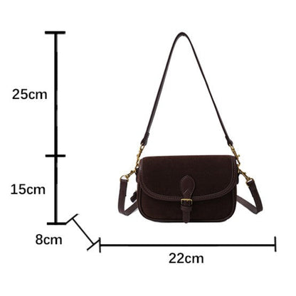 Fiorelle Women's Saddle Luxe Sling Bag - Matte Vintage Crossbody with Signature Buckle & Adjustable Wear