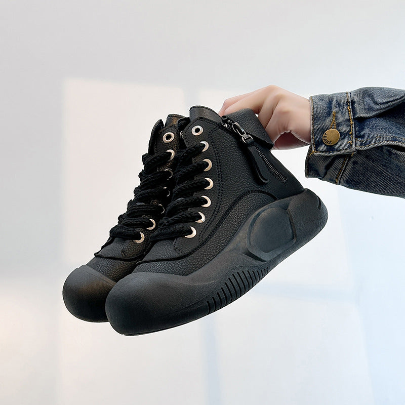 Fiorelle 2025 Autumn/Winter High-Top Sneakers for Women, Trendy & Versatile Casual Platform Shoes, Comfortable Stylish Fashionable Streetwear, Breathable and Durable