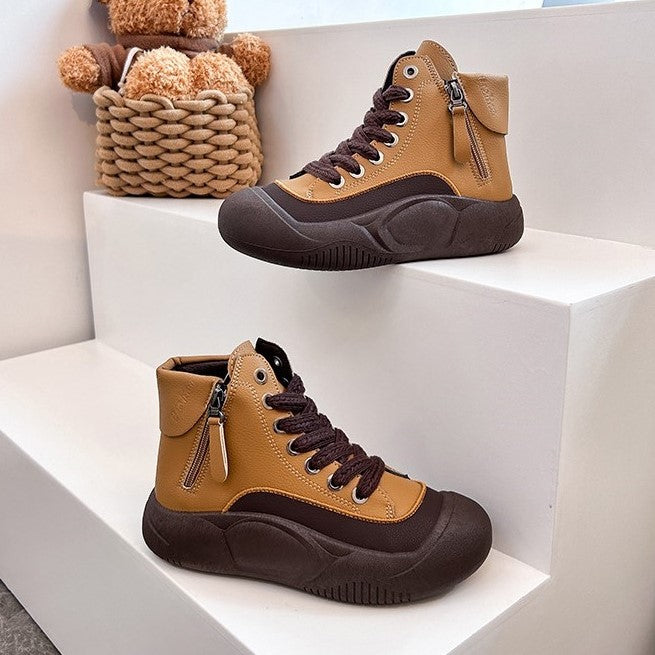 Fiorelle 2025 Autumn/Winter High-Top Sneakers for Women, Trendy & Versatile Casual Platform Shoes, Comfortable Stylish Fashionable Streetwear, Breathable and Durable