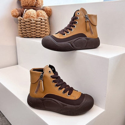 Fiorelle 2025 Autumn/Winter High-Top Sneakers for Women, Trendy & Versatile Casual Platform Shoes, Comfortable Stylish Fashionable Streetwear, Breathable and Durable