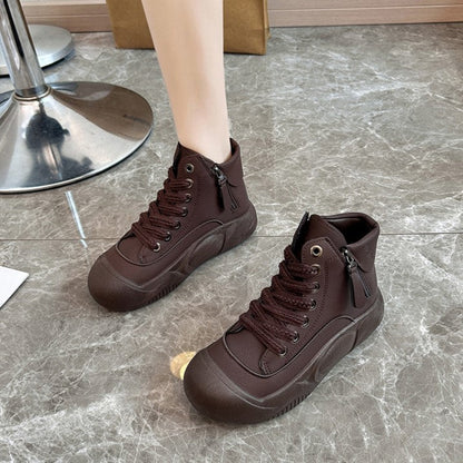 Fiorelle 2025 Autumn/Winter High-Top Sneakers for Women, Trendy & Versatile Casual Platform Shoes, Comfortable Stylish Fashionable Streetwear, Breathable and Durable