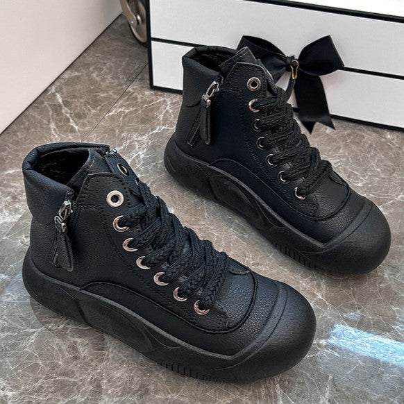 Fiorelle 2025 Autumn/Winter High-Top Sneakers for Women, Trendy & Versatile Casual Platform Shoes, Comfortable Stylish Fashionable Streetwear, Breathable and Durable