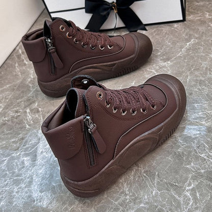 Fiorelle 2025 Autumn/Winter High-Top Sneakers for Women, Trendy & Versatile Casual Platform Shoes, Comfortable Stylish Fashionable Streetwear, Breathable and Durable