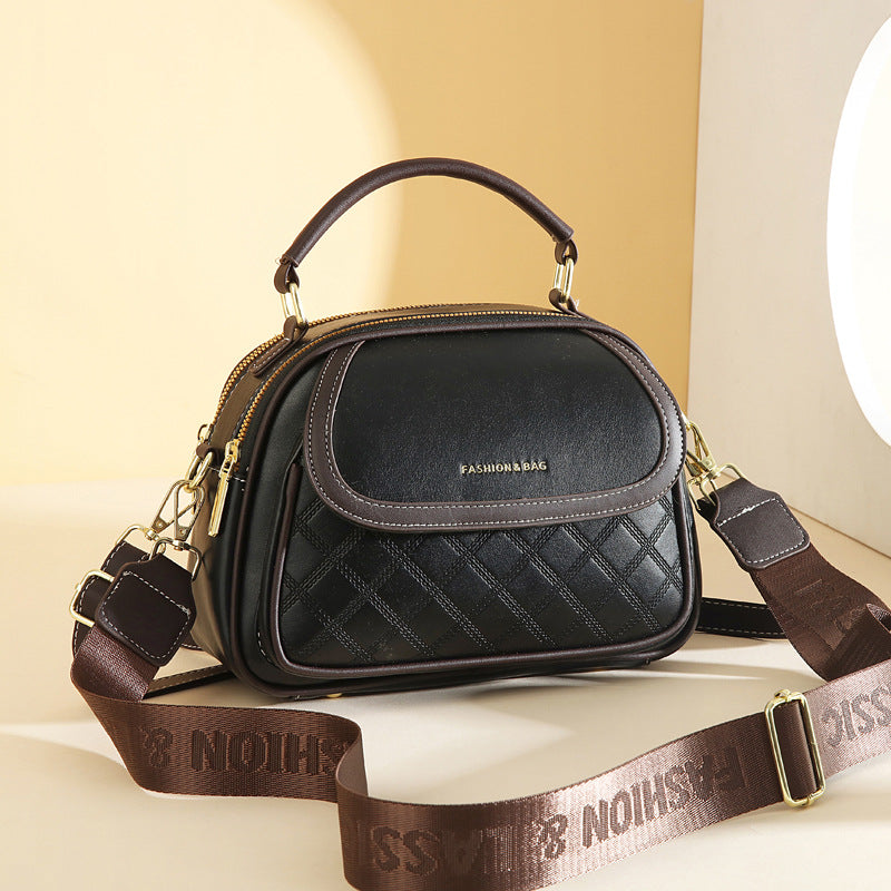 Fiorelle Women's Quilted Round Bag – Crossbody & Shoulder Mini Purse for Women
