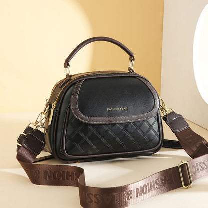 Fiorelle Women's Quilted Round Bag – Crossbody & Shoulder Mini Purse for Women