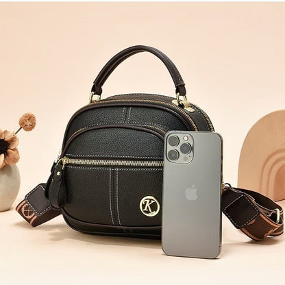 Fiorelle Women's Multi-Zip Compact Satchel — Premium Convertible Shoulder & Crossbody Bag with Curated Organization & Elevated Everyday Style