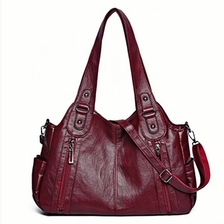 Fiorelle Women's Large-Capacity Vintage Tote Bag: Versatile High-End Shoulder and Handbag, Suitable for Crossbody Wear