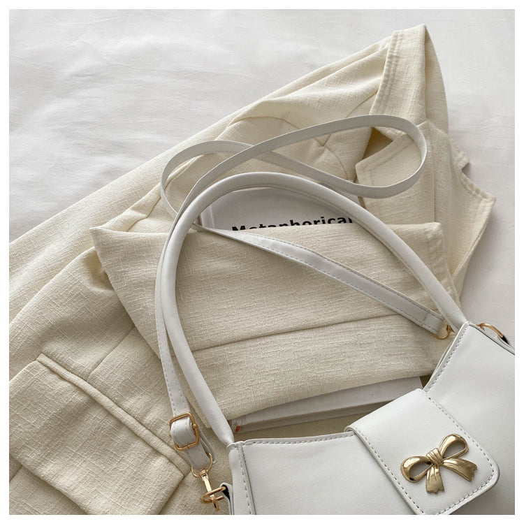Fiorelle Women's Luna Cinema Baguette - Sculpted Bow Underarm Sling | Petite & Poetic