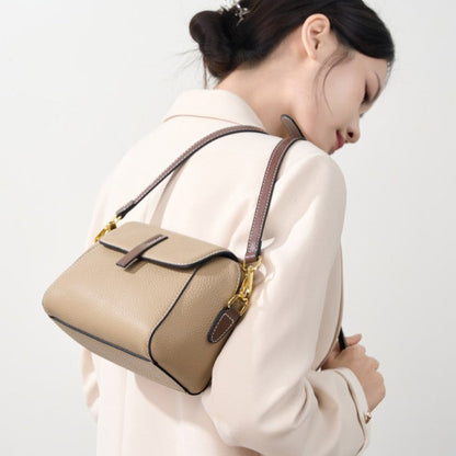 Fiorelle Women’s Heritage Satchel - Full-Grain Leather Convertible Shoulder Bag with Optimized Capacity & Timeless Architecture
