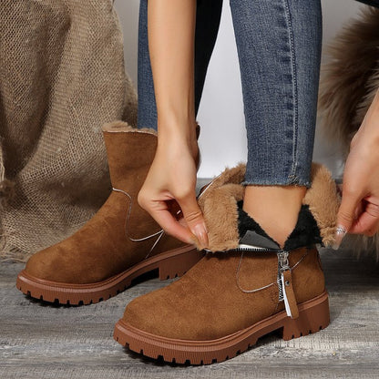 Fiorelle Women's Snowdrop Boots - Plush Lined Side Zip Ankle Boots (US 4-10.5)