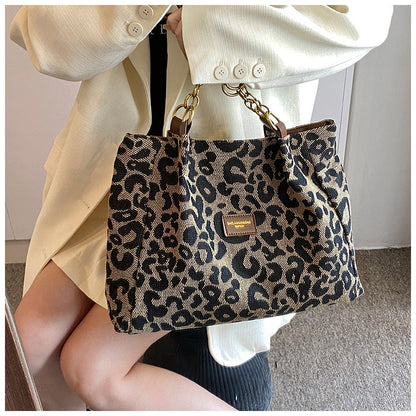 Fiorelle Women‘s Vintage Leopard Print Commuter Tote Spacious Work-to-Weekend Shoulder Bag