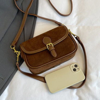 Fiorelle Women's Saddle Luxe Sling Bag - Matte Vintage Crossbody with Signature Buckle & Adjustable Wear