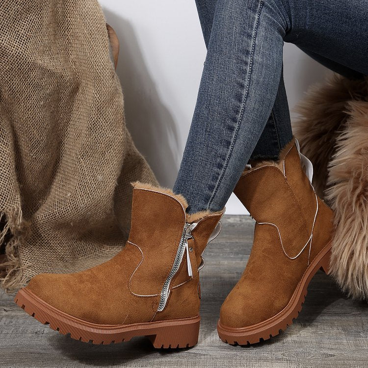 Fiorelle Women's Snowdrop Boots - Plush Lined Side Zip Ankle Boots (US 4-10.5)