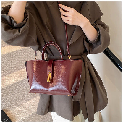 Fiorelle Women's Polished Commuter Tote -  Textured Leather Convertible Work Bag | Spacious Crossbody to Handheld Carryall for Professionals