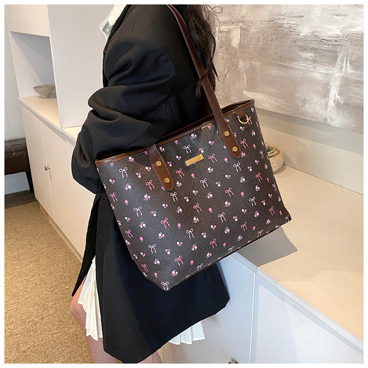 Fiorelle Women‘s Large Capacity Floral Tote Bag | Fashionable & Versatile Daily Commuter Shoulder Bag