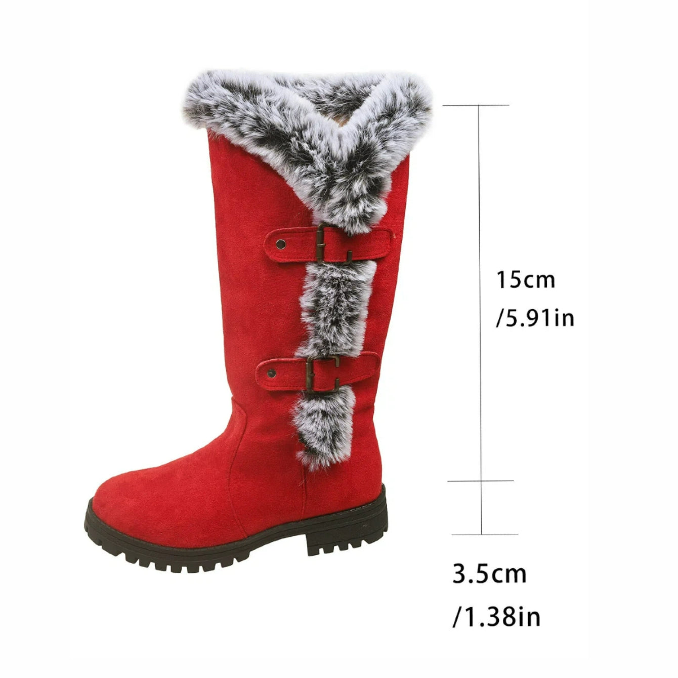 Fiorelle Women's WinterHug Mid-Boots - Plush Lined Suede Snow Boots (US 5-10.5)