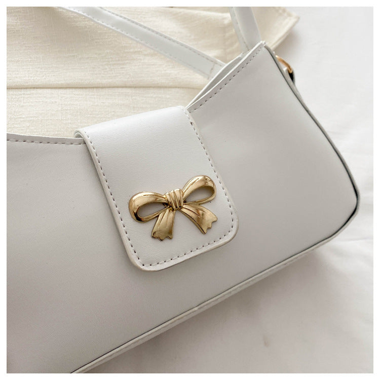 Fiorelle Women's Luna Cinema Baguette - Sculpted Bow Underarm Sling | Petite & Poetic