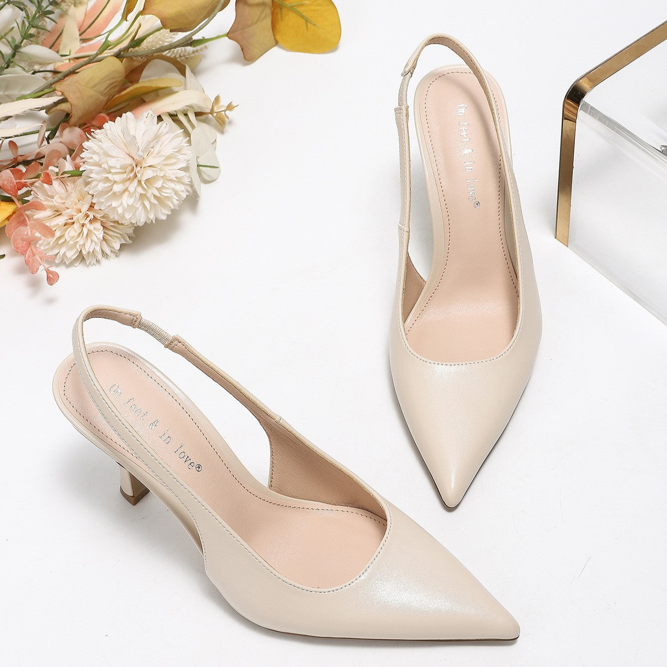 Fiorelle Women’s Élise Minimalist French-Style Buckle Strap Pointed-Toe High Heels – Slim Stiletto Court Shoes (US5–10)