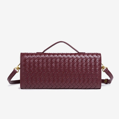 Fiorelle Women's Celestial Baguette Clutch - Kiss-Lock Woven Minaudière with Chain Strap