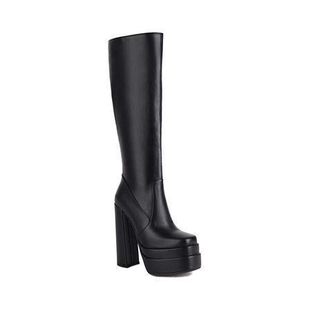 Fiorelle Women‘s PowerLift Platform Tall Boots – Side-Zip Statement Boots (US 3.5–11.5)