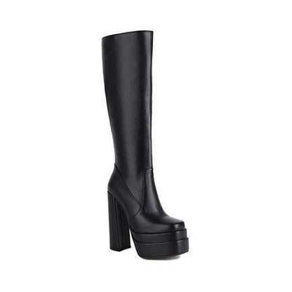 Fiorelle Women‘s PowerLift Platform Tall Boots – Side-Zip Statement Boots (US 3.5–11.5)