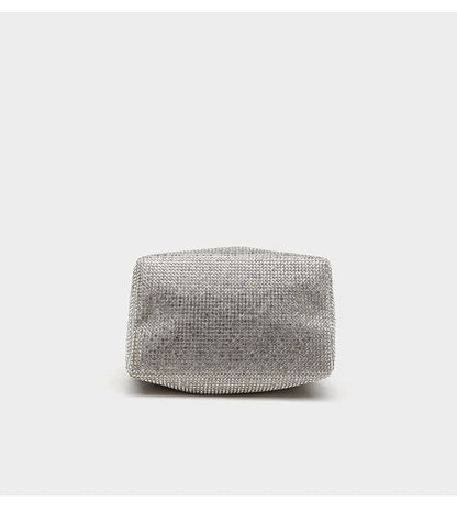 Fiorelle Women's Celestial Cache Bucket - Crystal-Encrusted Drawstring Minaudière with Detachable Constellation Chain
