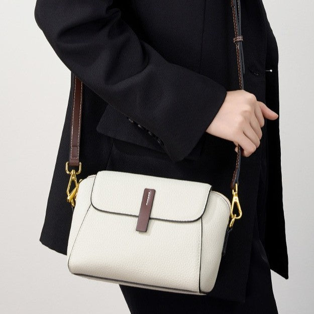 Fiorelle Women’s Heritage Satchel - Full-Grain Leather Convertible Shoulder Bag with Optimized Capacity & Timeless Architecture