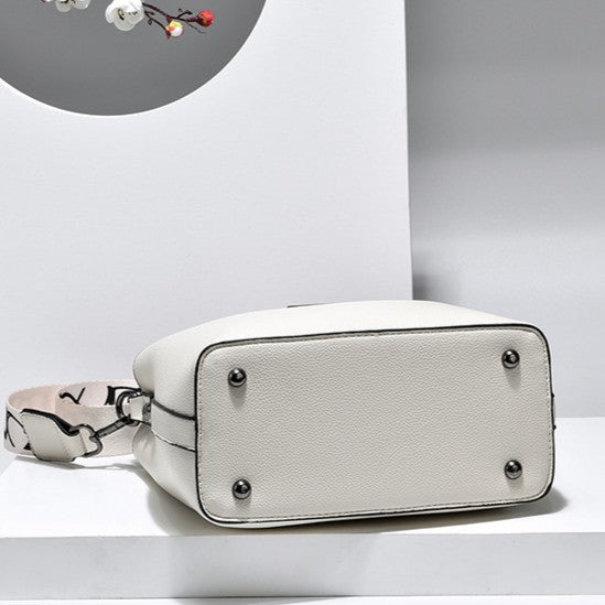 Fiorelle Women’s Signature-Buckle Square Bucket Bag - Premium Convertible Shoulder & Crossbody with Architectural Silhouette & Elevated Minimalism