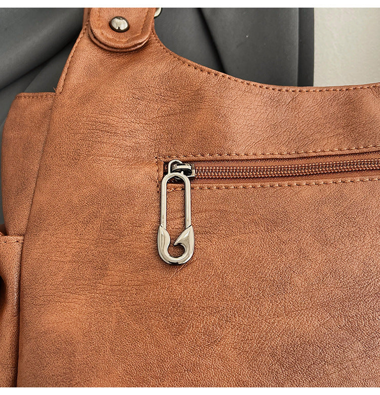 Fiorelle Women's Large Capacity Crossbody Bag - Premium Leather Underarm Purse for Commuter, Travel & Work, Adjustable Strap & Anti-Theft Design