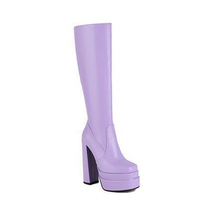 Fiorelle Women‘s PowerLift Platform Tall Boots – Side-Zip Statement Boots (US 3.5–11.5)