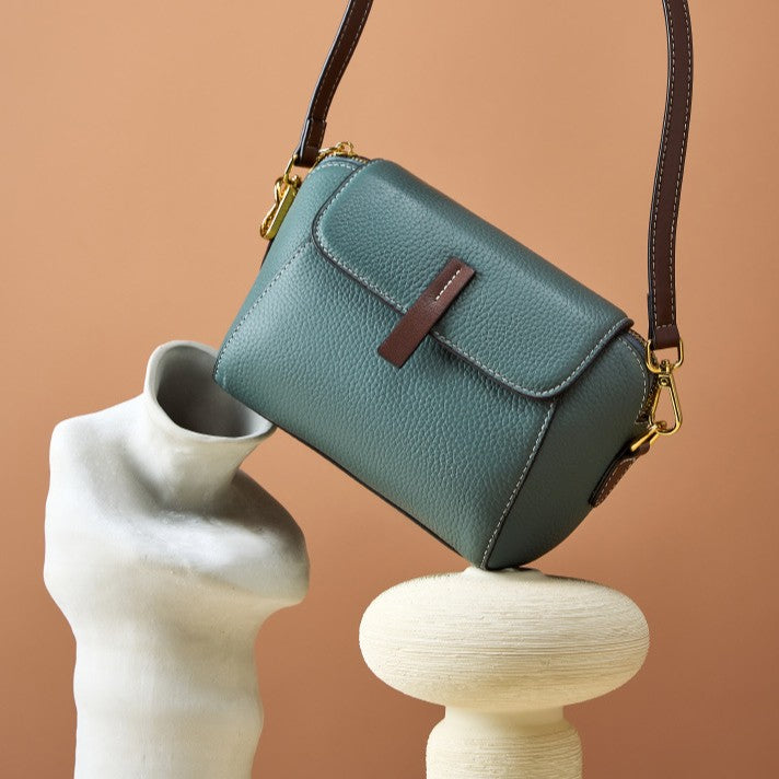 Fiorelle Women’s Heritage Satchel - Full-Grain Leather Convertible Shoulder Bag with Optimized Capacity & Timeless Architecture