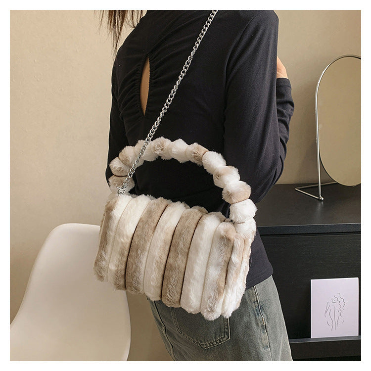 Fiorelle Women‘s Plush Tote & Crossbody Bag – Cloud-Like Soft Minimalist Purse for Everyday Chic