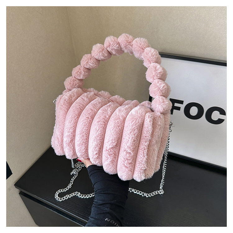 Fiorelle Women‘s Plush Tote & Crossbody Bag – Cloud-Like Soft Minimalist Purse for Everyday Chic