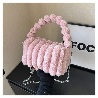 Fiorelle Women‘s Plush Tote & Crossbody Bag – Cloud-Like Soft Minimalist Purse for Everyday Chic