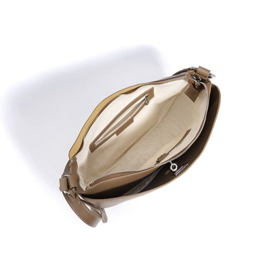 Fiorelle Women's Hush Rider Bucket — Genuine Leather Saddle Bag with Signature Lock Fastening & Convertible Shoulder Strap