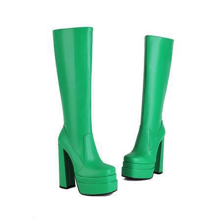 Fiorelle Women‘s PowerLift Platform Tall Boots – Side-Zip Statement Boots (US 3.5–11.5)