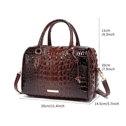 Fiorelle Women's Vintage Crocodile-Embossed Crossbody Bag – Travel-Ready Underarm Handbag
