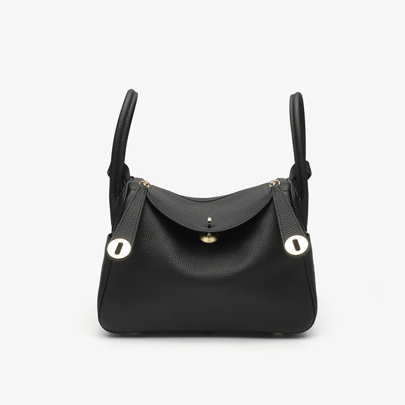 Fiorelle Women's Orsay Pebbled Bucket — Artisan-Stitched Top-Grain Leather Tote with Convertible Carry & Structured Silhouette
