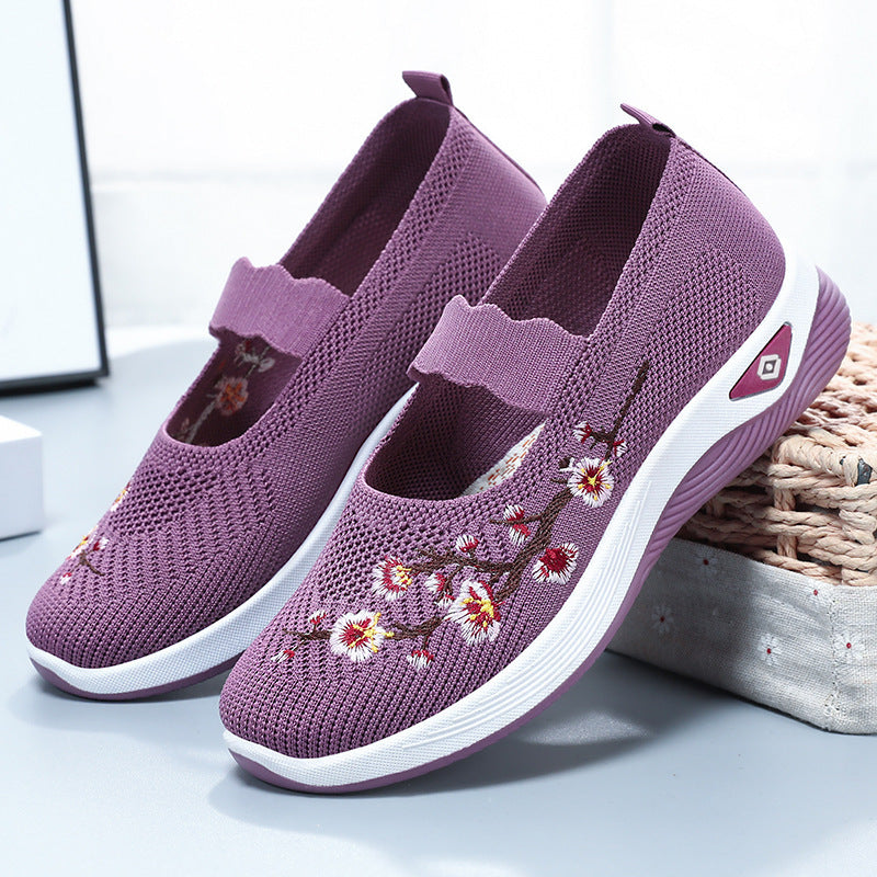Fiorelle Women's Lyric Canvas Slip-On Ballet Flats – Soft Cushioned Lightweight Casual Walking Shoes (US 5–10.5)