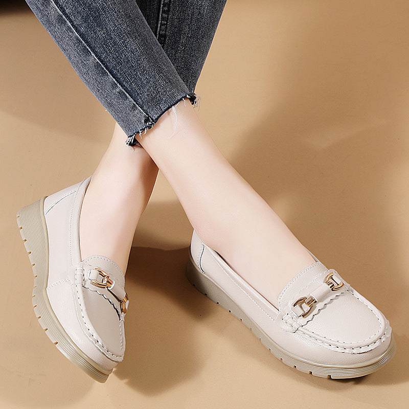 Fiorelle Women's CloudStep Split Leather Driving Moccasins - Slip-On Cushioned Flats for Commuting & Leisure