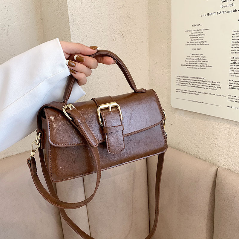 Fiorelle Women's Cantle Mini Satchel - Equestrian-Architectural Bag with Convertible Carry