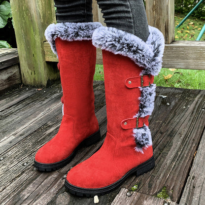 Fiorelle Women's WinterHug Mid-Boots - Plush Lined Suede Snow Boots (US 5-10.5)
